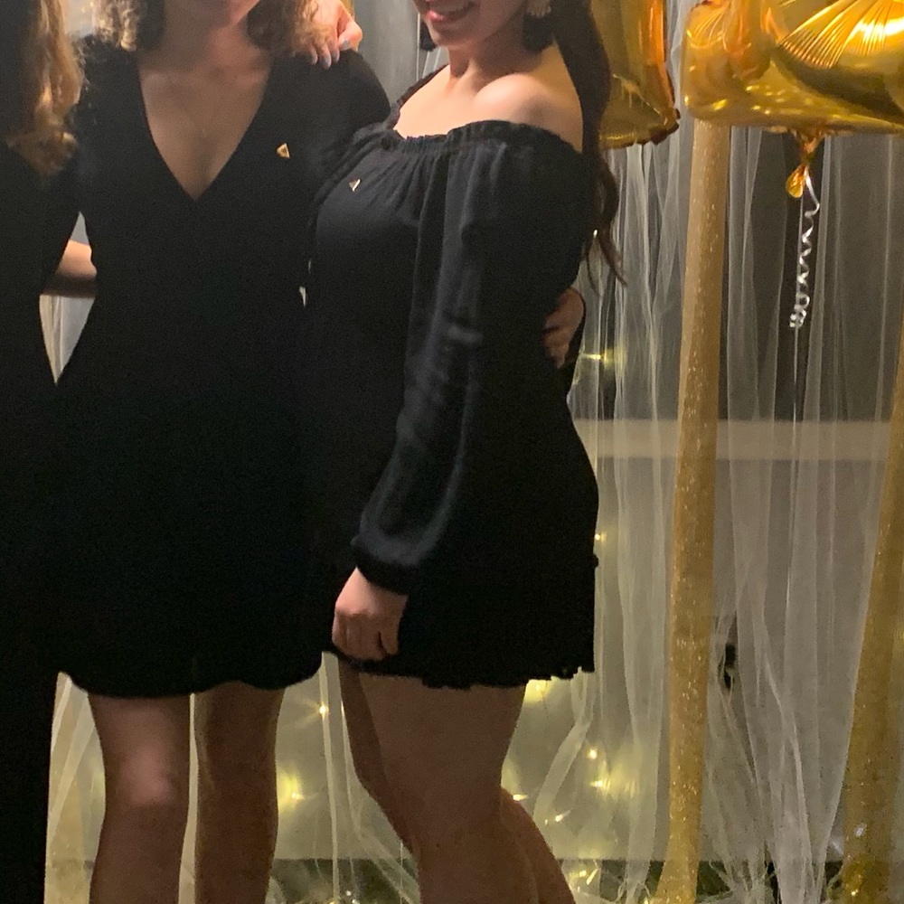 Tie-Top Black Mini Dress